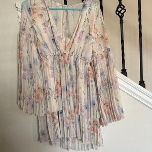 Floral Pleated Dress